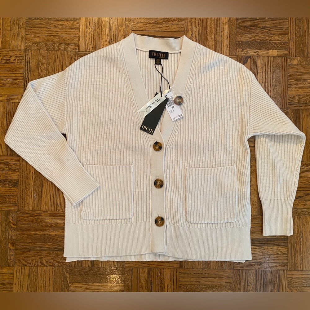 Truth by Republic Ribbed Button Front Cardigan - Picture 2 of 5